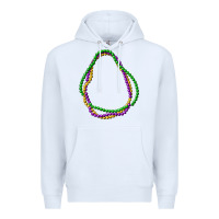White mardi gras beads Premium Hoodie - CowGirlArtShop