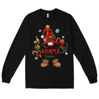Black the nurse gnome christmas Long Sleeve Tee - MaliasSmallBusiness