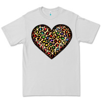 Dove Grey pride leopard heart Premium Tee - JahusDesignShop