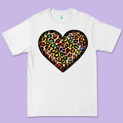 Pride Leopard Heart Premium Tee Designed By Jahusdesignshop
