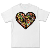 White pride leopard heart Premium Tee - JahusDesignShop