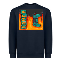 Navy gamer Heavyweight Sweatshirt - MaliasSmallBusiness