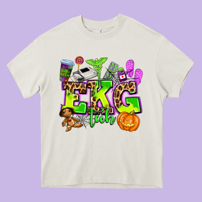 Ekg Tech Nurse Halloween Heavy Core Tee Designed By Adodesignshop