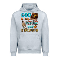 Heather Grey God Is Our Refuge And Strength Urban Hoodie - BundleAndBundleShop