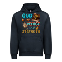 Navy God Is Our Refuge And Strength Urban Hoodie - BundleAndBundleShop