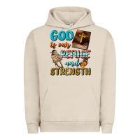 Pigment French Oak God Is Our Refuge And Strength Urban Hoodie - BundleAndBundleShop
