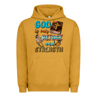 Pigment Peanut Butter God Is Our Refuge And Strength Urban Hoodie - BundleAndBundleShop