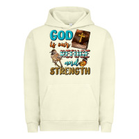 Pigment Pistachio God Is Our Refuge And Strength Urban Hoodie - BundleAndBundleShop