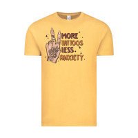 Vintage Mustard more tattoos less anxiety Vintage Tee - MaliasSmallBusiness