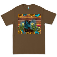 Cacao boot cactus sunflower gemstone Premium Tee - AdoDesignShop