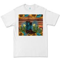 White boot cactus sunflower gemstone Premium Tee - AdoDesignShop