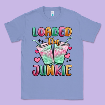 Loaded Tea Junkie Classic Tee Designed By Maliassmallbusiness
