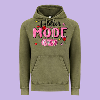 Toddler Mode On Vintage Hoodie Designed By Maliassmallbusiness