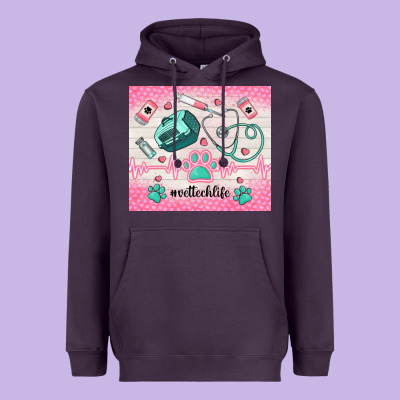 #vettechlife Heavyweight Hoodie Designed By Tumblerdesignbyshophia