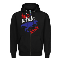 Black 4th of July Dinosaur Zipper Hoodie - Bettercallsaul