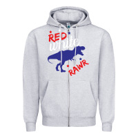 Heather Grey 4th of July Dinosaur Zipper Hoodie - Bettercallsaul