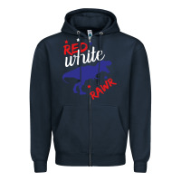 Navy 4th of July Dinosaur Zipper Hoodie - Bettercallsaul