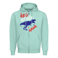Seafoam 4th of July Dinosaur Zipper Hoodie - Bettercallsaul