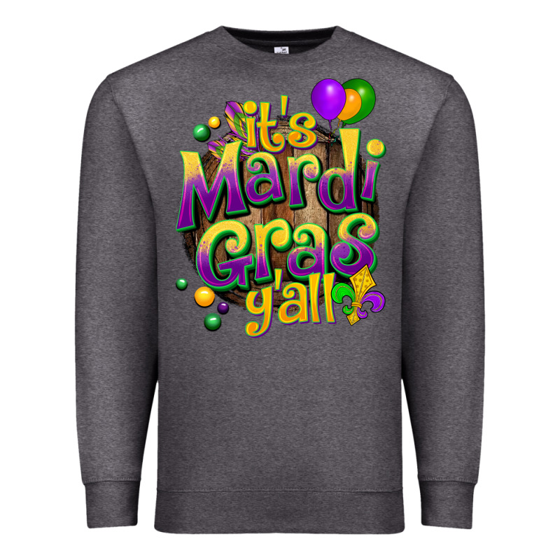 Its Mardi Gras Yall Premium Sweatshirt by CowGirlArtShop | Teevron