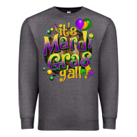Charcoal Heather its mardi gras yall Premium Sweatshirt - CowGirlArtShop