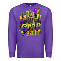Purple its mardi gras yall Premium Sweatshirt - CowGirlArtShop