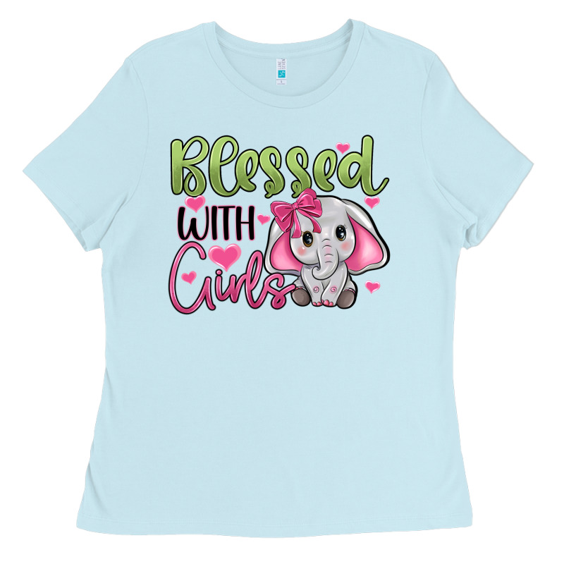 Blessed With Girls Ladies Tee by JahusDesignShop | Teevron
