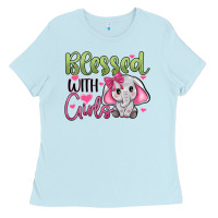 Baby Blue blessed with girls Ladies Tee - JahusDesignShop