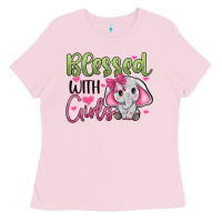 Bubblegum Pink blessed with girls Ladies Tee - JahusDesignShop