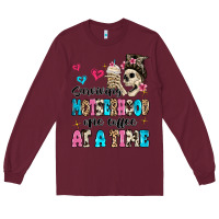 Burgundy surviving motherhood one coffee at a time Long Sleeve Tee - MaliasSmallBusiness