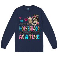 Navy surviving motherhood one coffee at a time Long Sleeve Tee - MaliasSmallBusiness