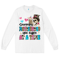 White surviving motherhood one coffee at a time Long Sleeve Tee - MaliasSmallBusiness