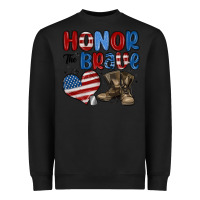 Black honor the brave Heavyweight Sweatshirt - MaliasSmallBusiness