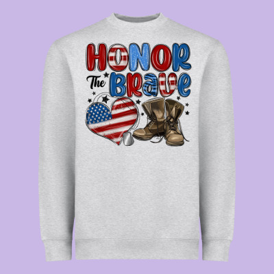 Honor The Brave Heavyweight Sweatshirt Designed By Maliassmallbusiness