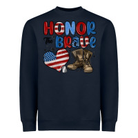 Navy honor the brave Heavyweight Sweatshirt - MaliasSmallBusiness