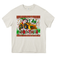 Cream i dig christmas bulldozer santa Heavy Core Tee - JahusDesignShop