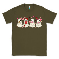 Army Green valentines day ghost Classic Tee - MaliasSmallBusiness