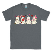 Charcoal Heather valentines day ghost Classic Tee - MaliasSmallBusiness