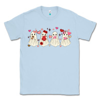 Dusty Blue valentines day ghost Classic Tee - MaliasSmallBusiness