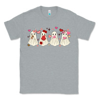 Heather Grey valentines day ghost Classic Tee - MaliasSmallBusiness