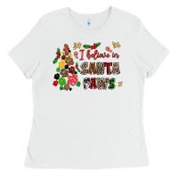 White i believe in santa paws Ladies Tee - AdoDesignShop