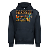 Navy Blessed Beyond Measure Urban Hoodie - BundleAndBundleShop