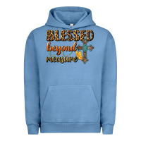 Pigment Pebble Blue Blessed Beyond Measure Urban Hoodie - BundleAndBundleShop