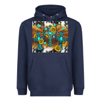 Navy western crosses and sunflowers Heavyweight Hoodie - TumblerDesignByShophia