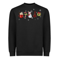 Black Cartoon Christmas Characters Heavyweight Sweatshirt - MaliasSmallBusiness