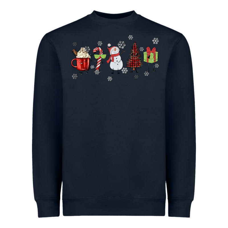 Cartoon Christmas Characters Heavyweight Sweatshirt by MaliasSmallBusiness | Teevron