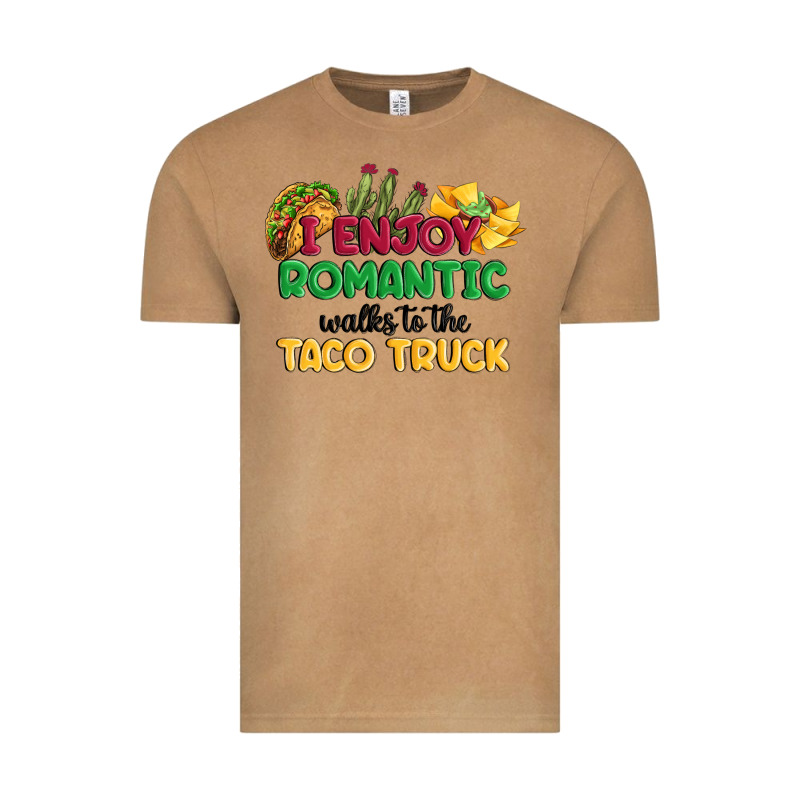 I Enjoy Romantic Walks To The Taco Truck Vintage Tee by MaliasSmallBusiness | Teevron