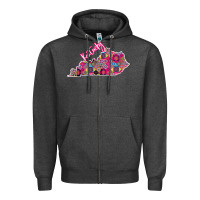 Charcoal Heather Pink Kentucky Zipper Hoodie - Bettercallsaul