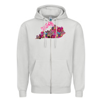 Dove Grey Pink Kentucky Zipper Hoodie - Bettercallsaul
