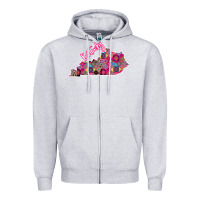 Heather Grey Pink Kentucky Zipper Hoodie - Bettercallsaul