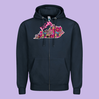 Pink Kentucky Zipper Hoodie Designed By Bettercallsaul